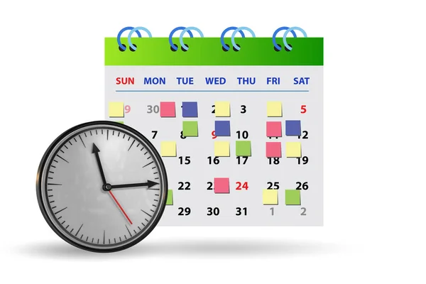 Concepto de calendario para fines de planificación - renderizado 3d — Foto de Stock