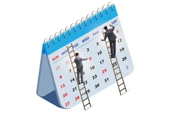 Concepto de calendario de negocios con empresario — Foto de Stock