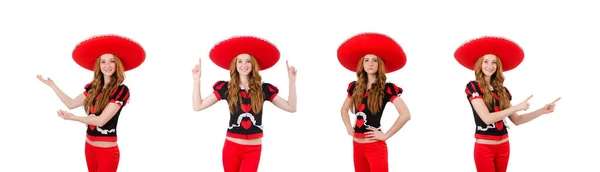 Funny mexican with sombrero in concept — Stock Photo, Image