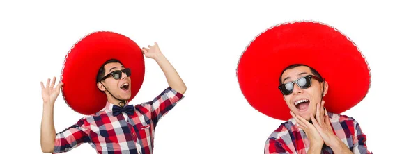 Mexicano engraçado com sombrero em conceito — Fotografia de Stock