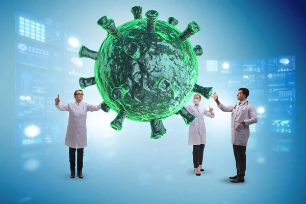 Tedavi arayan doktorla Coronavirus konsepti