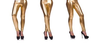 Beyaz çoraplı kadın bacakları