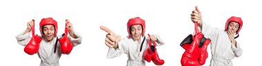 Beyaz izole erkek boxer