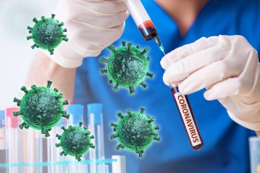 Laboratuvarda covid-19 aşısı geliştiren doktor.