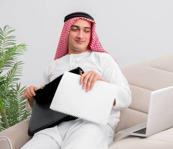 Young arab businessman in business concept — Stock Photo, Image