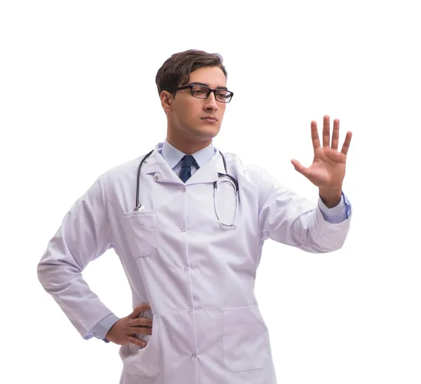 Молодий лікар ізольований на білому тлі — стокове фото