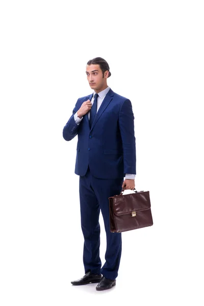 Young male businessman employee isolated on white — Stock Fotó