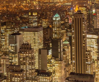 Günbatımında New York Manhattan manzarası