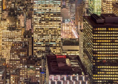 Günbatımında New York Manhattan manzarası