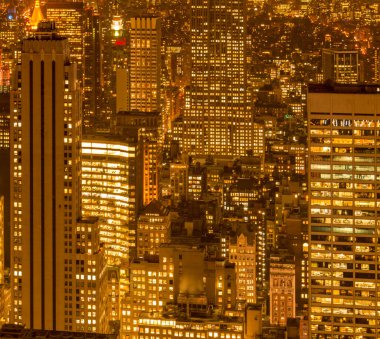 Günbatımında New York Manhattan manzarası