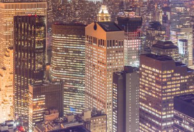 Günbatımında New York Manhattan manzarası