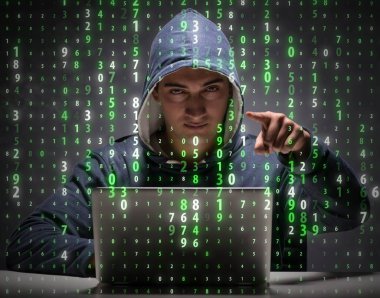 Veri güvenliği konseptinde genç bir hacker