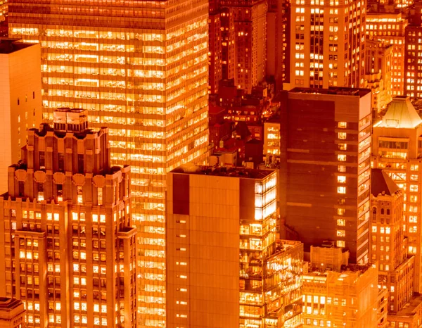 Vista de Nueva York Manhattan durante el atardecer — Foto de Stock