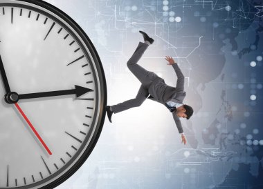 Zaman yönetimi kavramında iş adamı