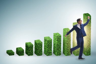 Yeşil Ekoloji Büyüme Konsepti İşadamı