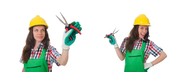 Industrial worker isolated on the white background