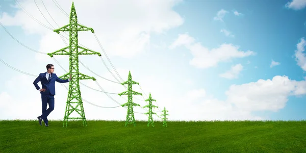 Imprenditore nel concetto di energia verde — Foto Stock