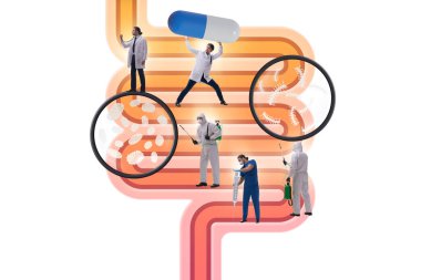 Bağırsak hastalıklarını tedavi eden doktorlar - tıbbi çizimler