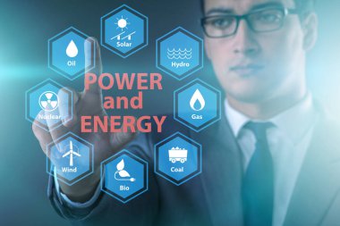 İş adamıyla enerji karışımı kavramı