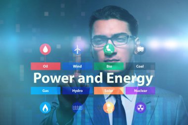 İş adamıyla enerji karışımı kavramı