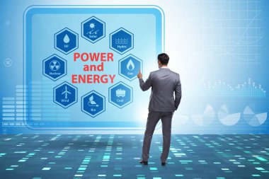 İş adamıyla enerji karışımı kavramı