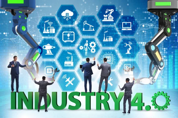 Industria moderna 4.0 concepto de automatización técnica — Foto de Stock