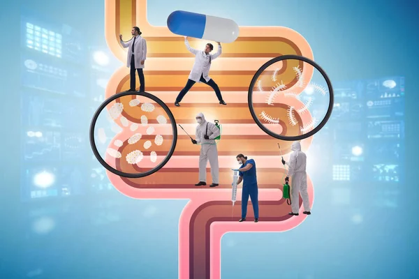 Läkare som behandlar tarmsjukdom - medicinsk illustration — Stockfoto