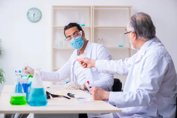 Due chimici che lavorano in laboratorio — Foto Stock