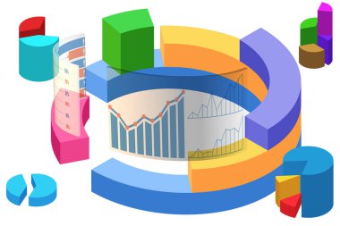 Ticaret ortamında çeşitli görselleştirme - 3D biçimlendirme