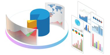 Ticaret ortamında çeşitli görselleştirme - 3D biçimlendirme