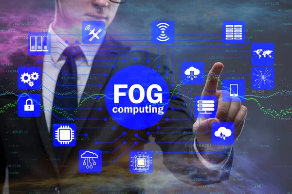 Fog and edge cloud computing concept — ストック写真