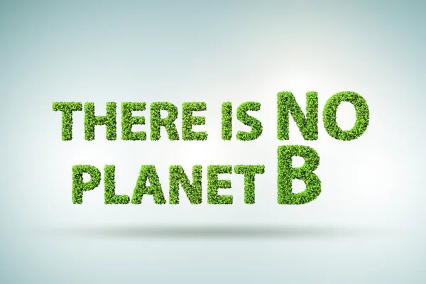 Conceito ecológico - não há planeta b - renderização 3d — Fotografia de Stock