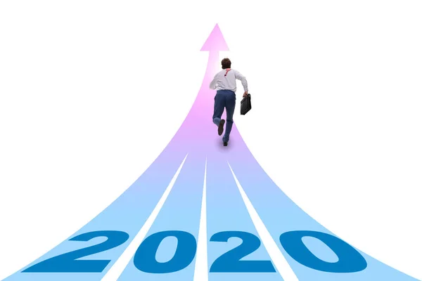 Бізнесмен у новому 2020 році концепції — стокове фото