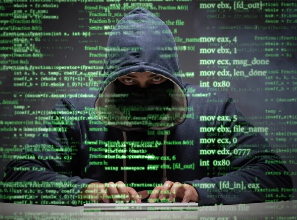 Νέος χάκερ στην έννοια της ασφάλειας δεδομένων — Φωτογραφία Αρχείου