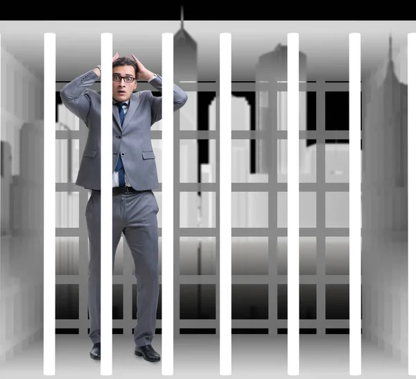 Businessman in the cage business concept — Stock Photo, Image