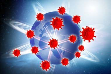 Coronavirus covid-19 salgını - 3D görüntüleme