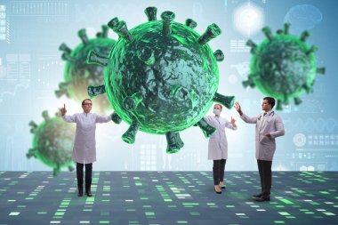 Tedavi arayan doktorla Coronavirus konsepti