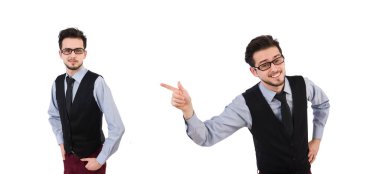 ofis çalışanı üzerinde beyaz izole