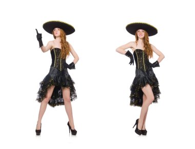 Şapkalı komik bir Meksikalı.