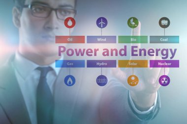 İş adamıyla enerji karışımı kavramı