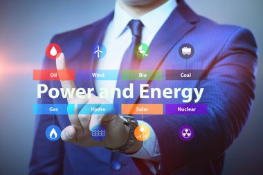 İş adamıyla enerji karışımı kavramı