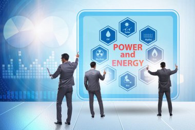 İş adamıyla enerji karışımı kavramı