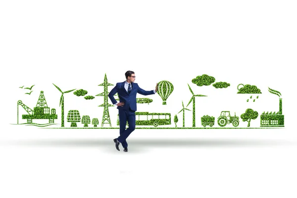 Empresario en concepto verde y ambiental —  Fotos de Stock