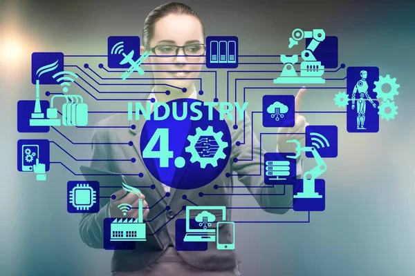 Modern ipar 4.0 műszaki automatizálási koncepció — Stock Fotó