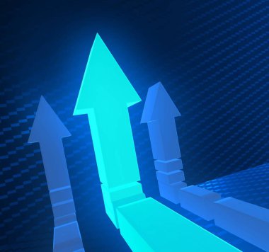 Zor seçim kavram - 3d rende Kavşağı'nda yol okları