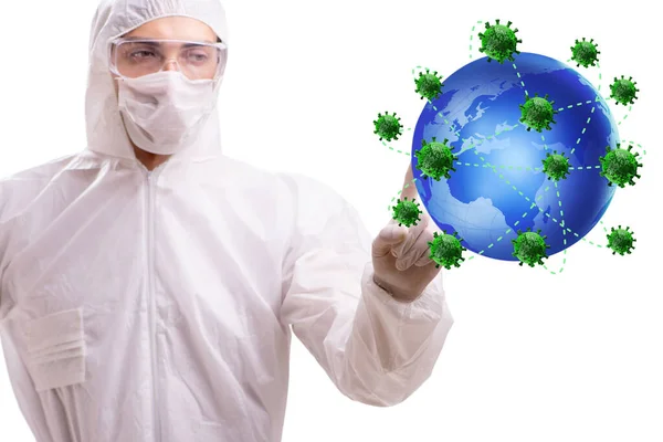 코로나 바이러스 - 19 세계적 유행병 개념 과 의사 — 스톡 사진