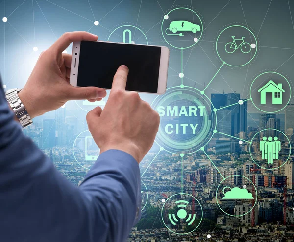 Smart city dans le concept d'innovation — Photo