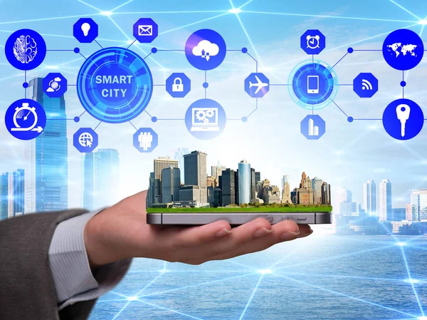 Smart City im Innovationskonzept — Stockfoto