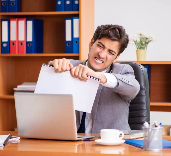 Young employee working in the office — Stock Photo, Image