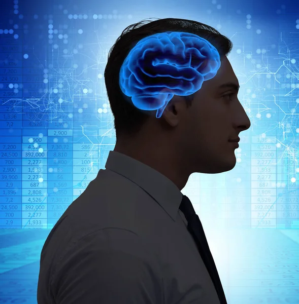 Artificiell intelligens koncept med människan — Stockfoto